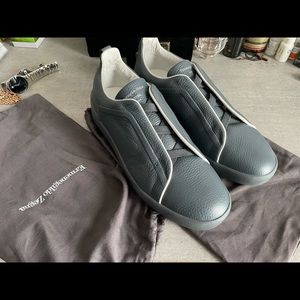 Ermenegildo Zegna Blue Triple Stitch with Tona